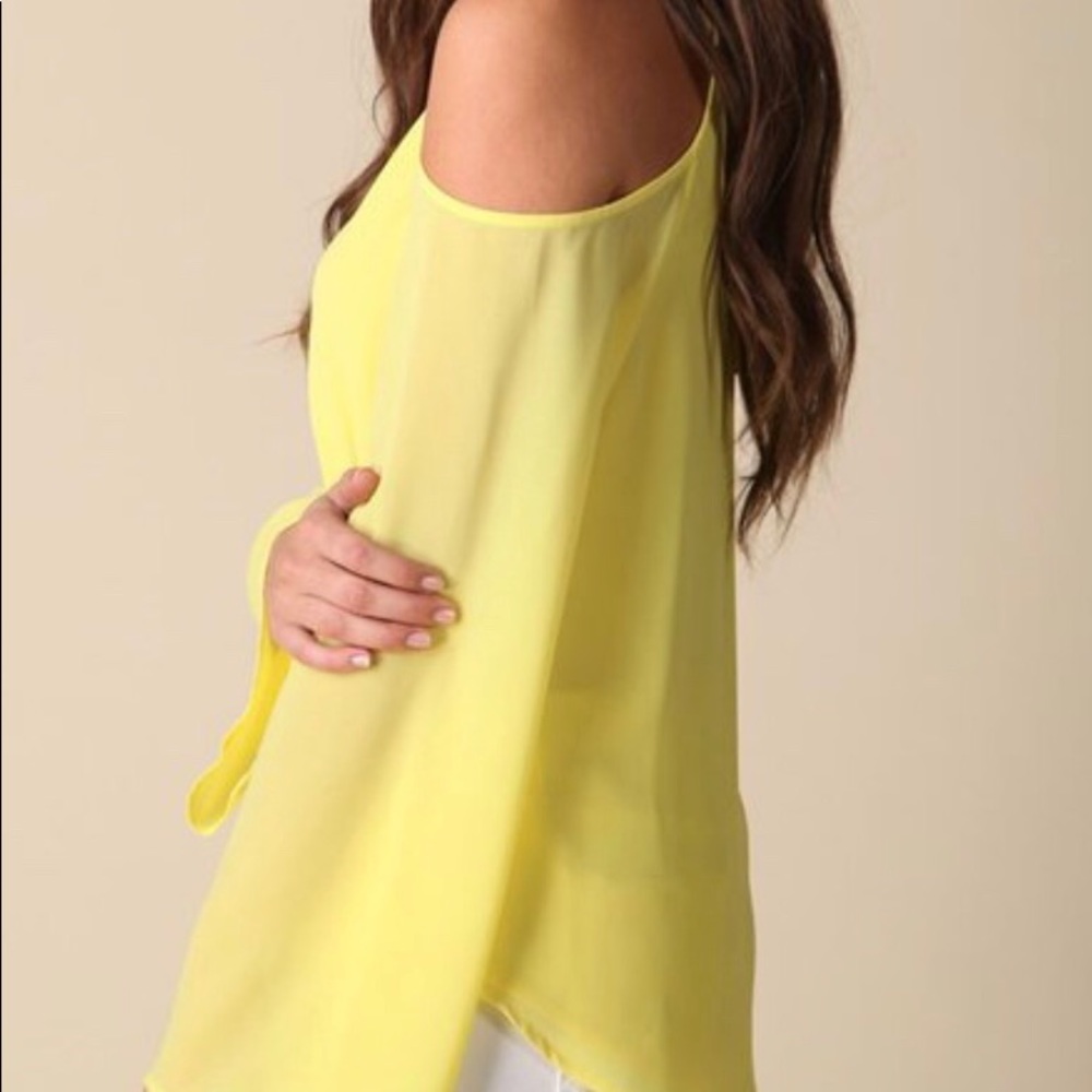 Clearance 🎉Naked Zebra Canary Yellow Blouse - Picture 2 of 7